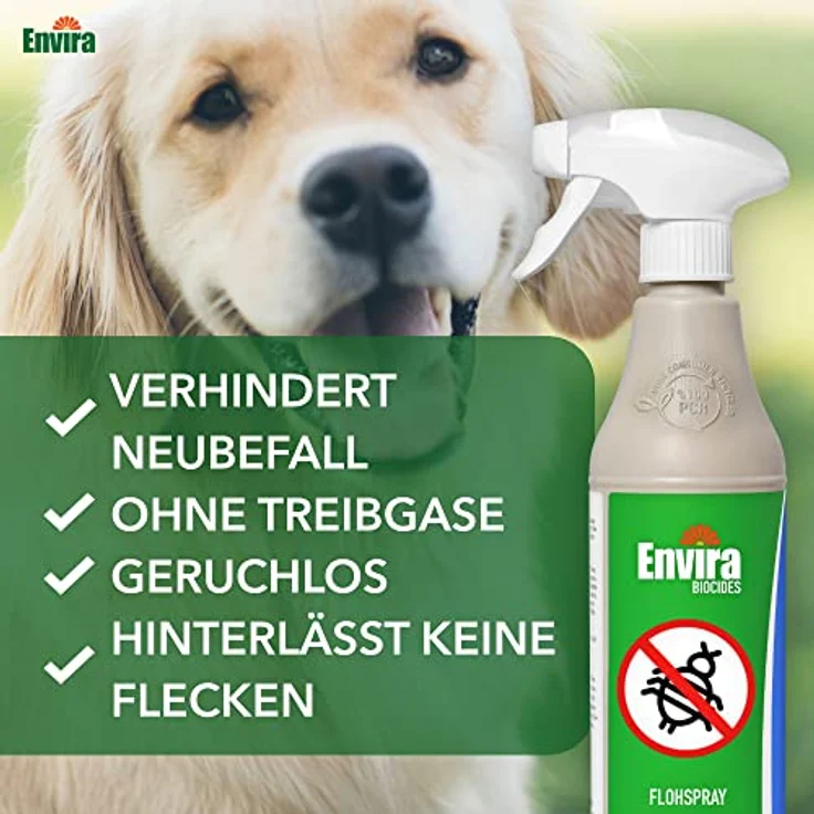 Envira Floh-Spray - Anti Flohmittel für die Wohnung 3X 2L + 2L Drucksprüher - Umgebungsspray, Mittel gegen Flöhe - Geruchlos & Auf Wasserbasis – Bild 2
