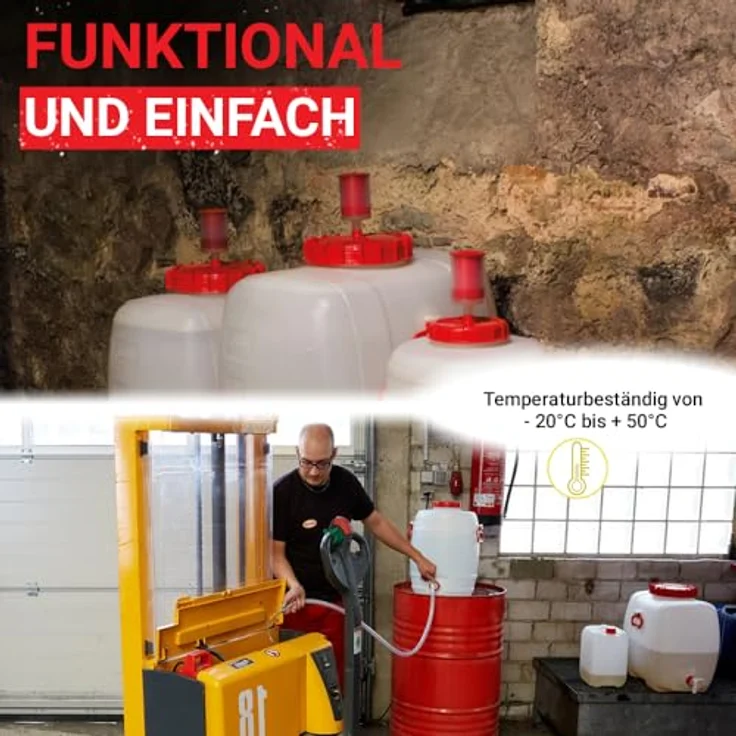 Graf Regentonne Getränkefass rund, starkwandige Ausführung für Einwecken / Party / Camping, bruchsicher, verschiedene Größen, bewahrt Aroma, auch für Wein / Saft – Bild 5