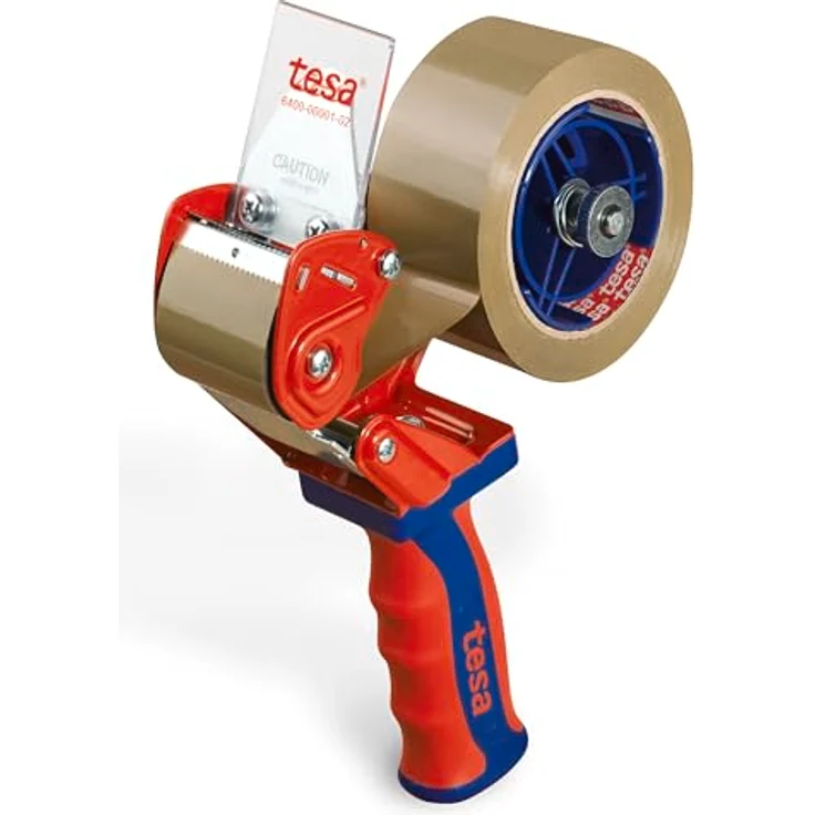 tesa 6400 Packband Handabroller COMFORT - Hochwertiger, robuster Abroller für Paketbänder - Profi-Qualität - Für Klebebänder mit bis zu 50 cm Breite - Preisvergleich – Bild 2
