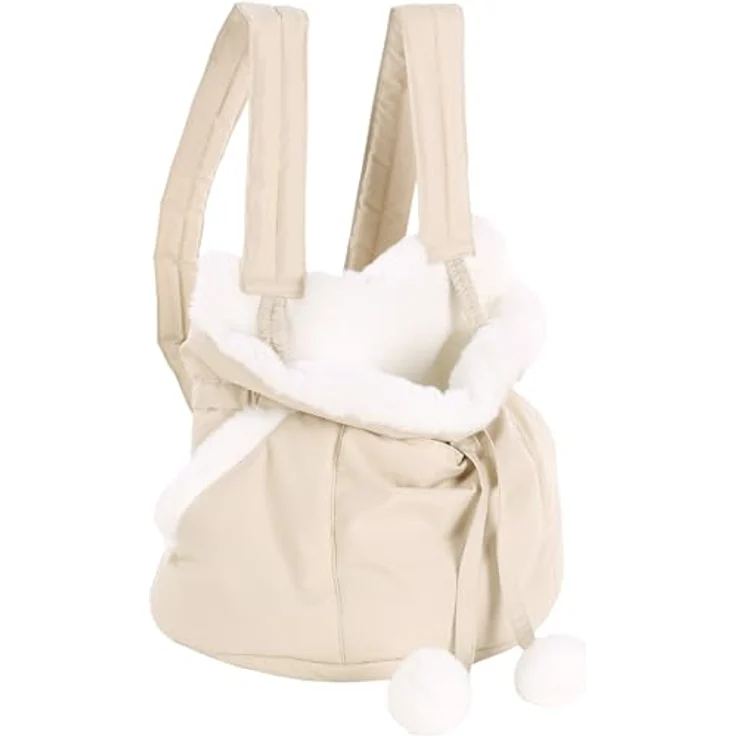 Flamingo Fronttasche Cuddi, Hunde-Transporttasche in beige mit verstellbarer Kurzleine und abwaschbarem Innenraum, max. Tragegewicht 4 kg – Bild 1
