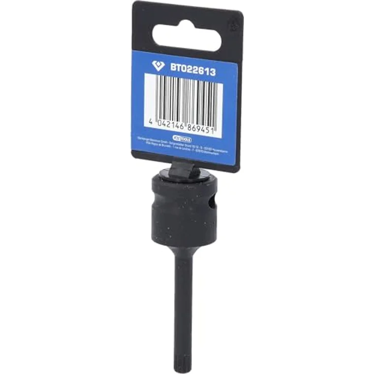 Brilliant Tools XZN Kraft-Bit-Stecknuss M8, 1/2" Innenvierkant-Antrieb, Chrom-Molybdän-Stahl, phosphatiert, 78 mm Länge – Bild 5