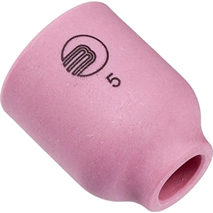 Abicor Binzel 701.0318 Keramik-Gasdüse für ABITIG GRIP 9/20/20 SC, Standardversion, 25,5 mm Länge, 8 mm Durchmesser, Größe Nr. 5 (10 Stück)