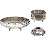 FoxOutdoor Feuerschale faltbar aus Edelstahl, Kamineffekt durch Loch in Bodenplatte, 27 x 8 cm, (Packung)