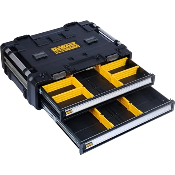 Dewalt ToughSystem dxl Modul mit zwei Schubladen, robuster Kunststoff-Korpus, kompatibel mit ToughSystem 1.0 und 2.0 – Bild 8