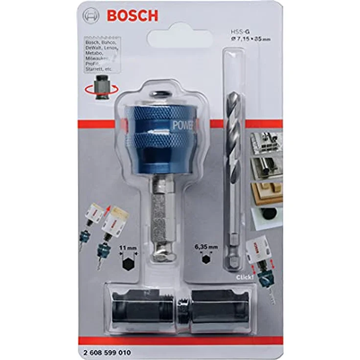 Bosch Accessories 2608599010, Power-Change Adapter für Lochsägen, schnelles und schlüsselloses System – Bild 2