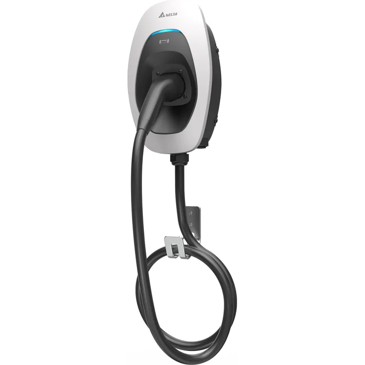 Delta Elektroauto Ladestation AC-Wallbox Smart 11kW T2 Plug AC MAX S 11 Plug (Typ 2, 11 kW) in Schwarz