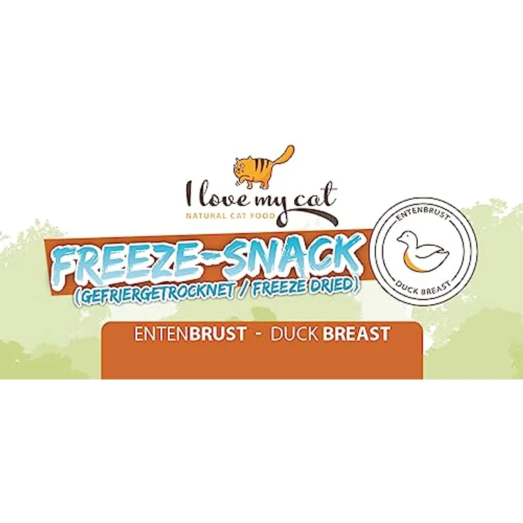 I Love My cat Freeze-Snack für Katzen Entenbrust (gefriergetrocknet) 25 g Gesunde Snacks für Katzen, frei von künstlichen Zusätzen – Bild 2
