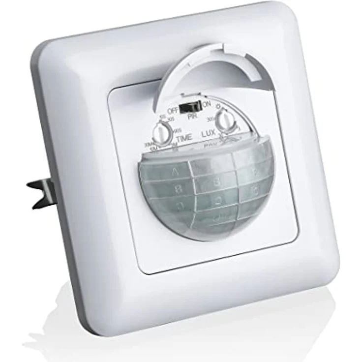 SEBSON Bewegungsmelder Innen Unterputz - 2er Set - LED geeignet, Wand Montage, IR Bewegungssensor programmierbar - Einbau 60x49x32mm - Reichweite Sensor 10m/ 190°, 3-Draht – Bild 2
