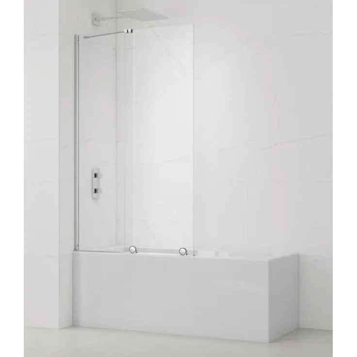 SAT Walk-In Xmotion Badewannenabtrennung, 2-teilig mit Schiebetür, 150x117,5 cm, chrom
