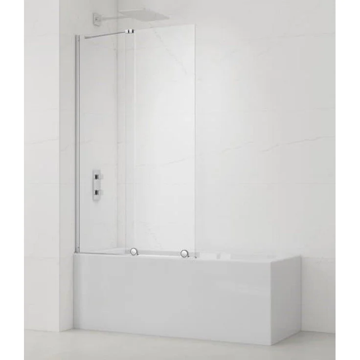 SAT Walk-In Xmotion Badewannenabtrennung, 2-teilig mit Schiebetür, 150x117,5 cm, chrom