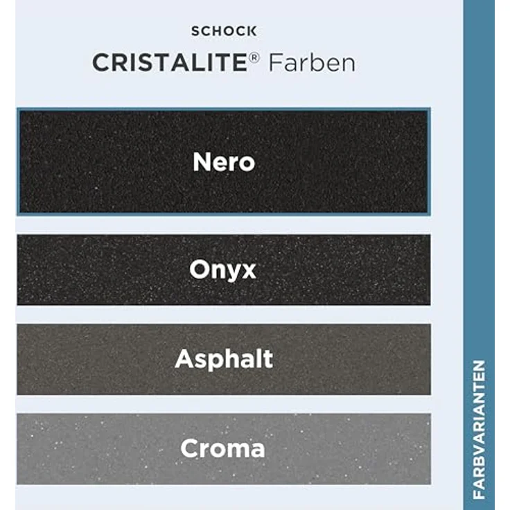 SCHOCK Küchenspüle 86 x 50 cm Formhaus D-100 Nero - CRISTALITE Granitspüle ab 45 cm Unterschrank-Breite – Bild 6