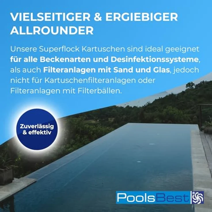 8x125g - PoolsBest® Flockungs-Kartuschen Dauerflock – Bild 6