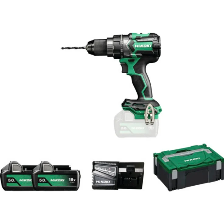 HIKOKI DS18DCWPZ 18V 5,0Ah Bohrschrauber mit 140 Nm, 2-Gang-Getriebe, Aluminium-Getriebegehäuse und LED-Arbeitslicht – Bild 1
