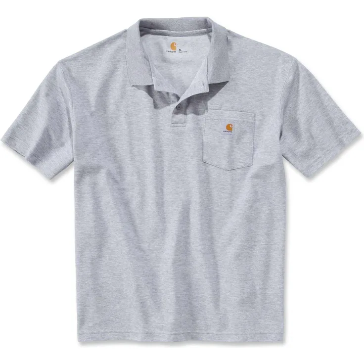 Carhartt Poloshirt, schmutzabweisendes Polo Shirt mit Brusttasche, Blau