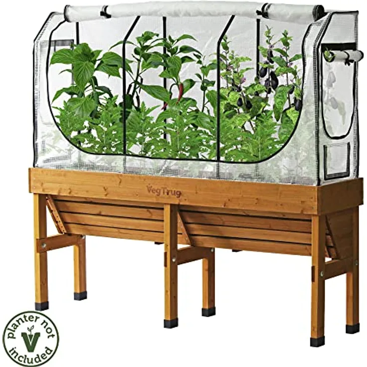 VegTrug WallHugger Gewächshaus-Gestell und Abdeckplane, mittelgroß