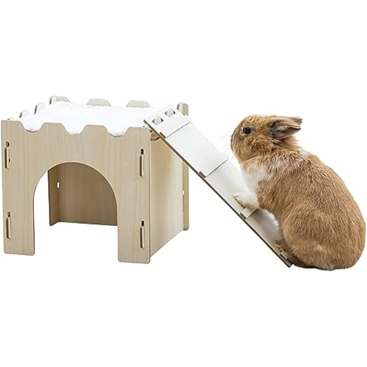 Nagerburg 28x28x25cm mit Leiter und Kissen – Bild 2