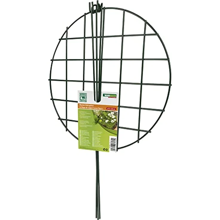 Windhager Blumen Stützgitter, Pflanzenstütze, Rankhilfe, Blumenstütze, Gitterspalier, Rankgitter, Ø35 x 60cm, grün, 07280 – Bild 4