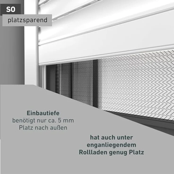 Windhager Insektenschutz Plissee 130 x 150 cm, anthrazit – Bild 6