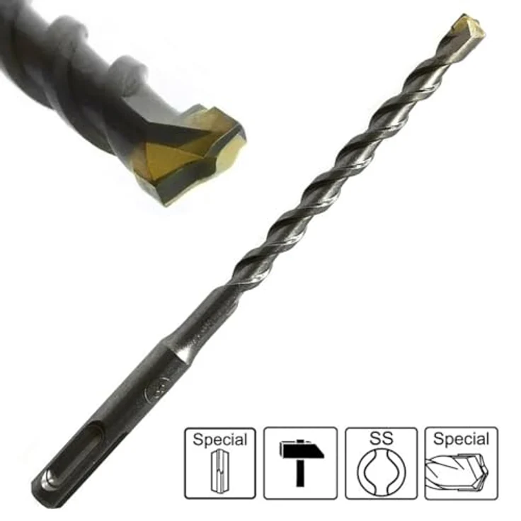 S&R Hammerbohrer, 6-teiliges SDS PLUS-Bohrer-Set für Bohrhammer, Schlag-Bohrer für Beton, Granit und Stein, PGM kontrolliert – Bild 4