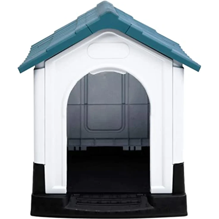 vidaXL Hundehütte Blau 57x68x66 cm Polypropylen – Bild 3