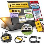 Solakon Balkonkraftwerk 890W / 800W Solaranlage Steckerfertig WIFI mit Garten Halterung Komplettset Photovoltaik Anlage 800W