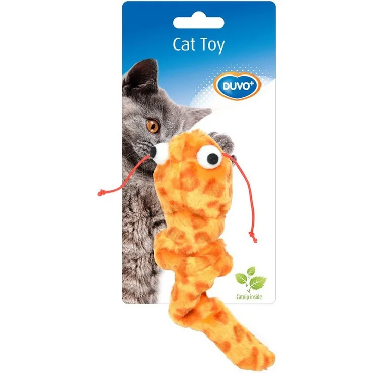 DUVO+ Plüschtier Katzenspielzeug mit Katzenminze, orange