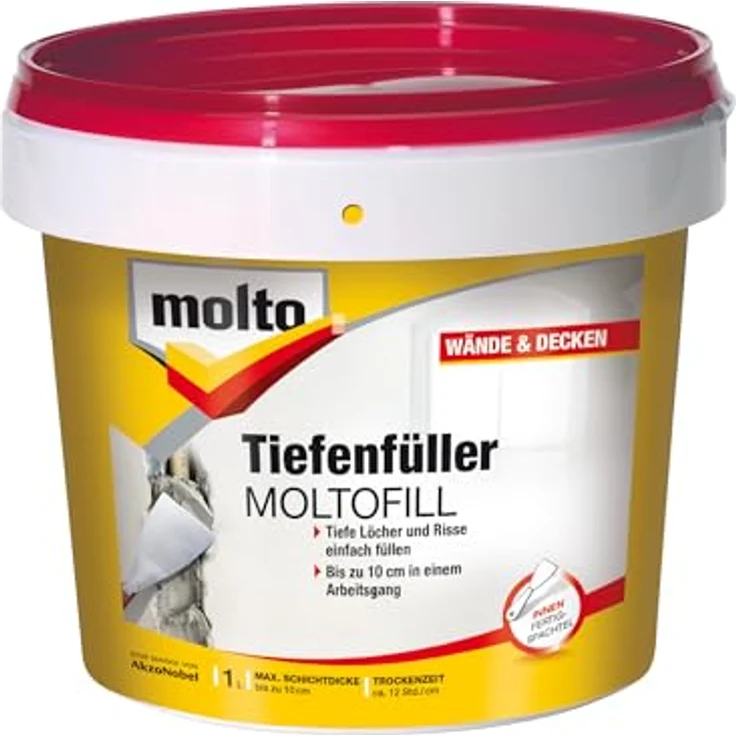 Molto Tiefenfüller Moltofill 1L Innen-Fertigspachtel zum Füllen – Bild 2