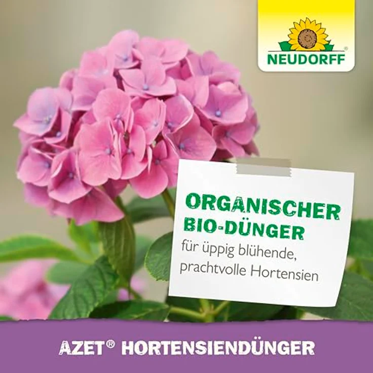 Neudorff Azet HortensienDünger, Bio Blumendünger 1L für 200L Gießwasser, 100 % organisch und vegan, hoher Kaliumgehalt mit Extra Eisen für prächtig blühende Hortensien – Bild 7