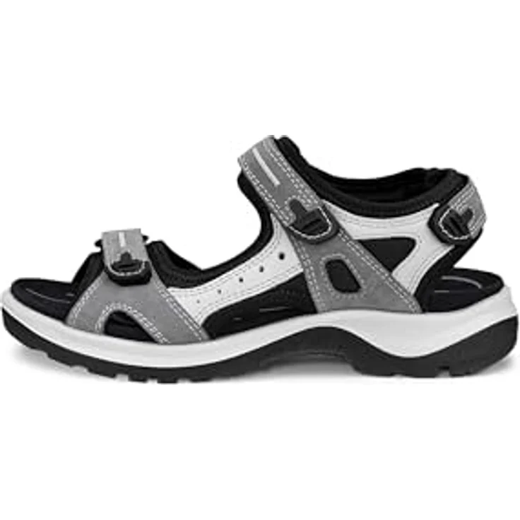 Ecco Damen Sicherheitssandalen aus Nubukleder, grau, mit 2 cm Blockabsatz und Klettverschluss, Größe 40 – Bild 2