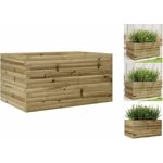 vidaXL Hochbeet Pflanzkübel 90x60x45,5 cm Kiefernholz Imprägniert, Robuster Rahmen, Großzügiger Platz, Rustikaler Charme