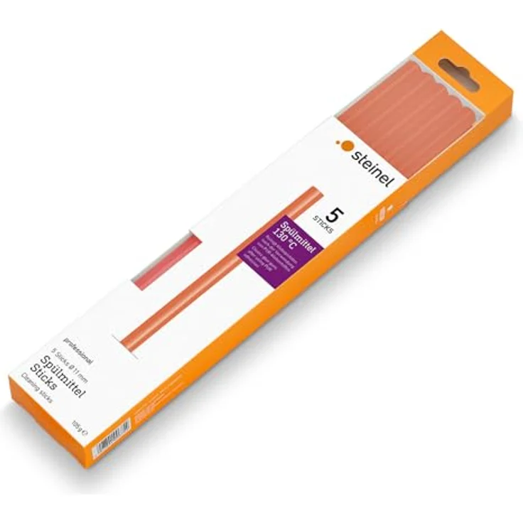 Steinel Spülmittel-Sticks Ø 11 mm, 5 Stück zur Reinigung der Klebepistole, 130° Verarbeitungstemperatur, für Polyurethan-Klebesticks