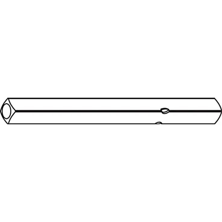 KABA Drückerstift PR 114 PB - Vierkant 8mm, 110 mm, Stahl verzinkt | Befestigungsstift für Drückergarnitur, Silber