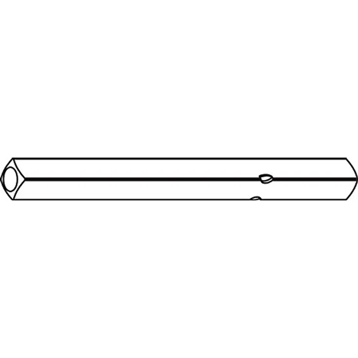 KABA Drückerstift PR 114 PB - Vierkant 8mm, 110 mm, Stahl verzinkt | Befestigungsstift für Drückergarnitur, Silber