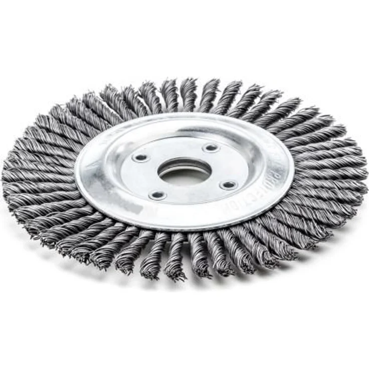 ELC Drahtbürste Pipelinebürste Stahldraht 125x6mm gezopft 0,5mm Lessmann, Rostfreier Stahldraht V2A (1.4310), gewellt – Bild 4