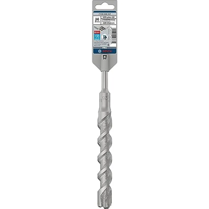 Bosch PRO SDS plus-5X Hammerbohrer, Ø 26 mm, für Beton und Stahlbeton, lange Lebensdauer, 200 mm Länge