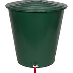 Kreher XL Wassertank 210 Liter aus Kunststoff in Grün, inkl. Wasserhahn und Sicherheitsverschluss