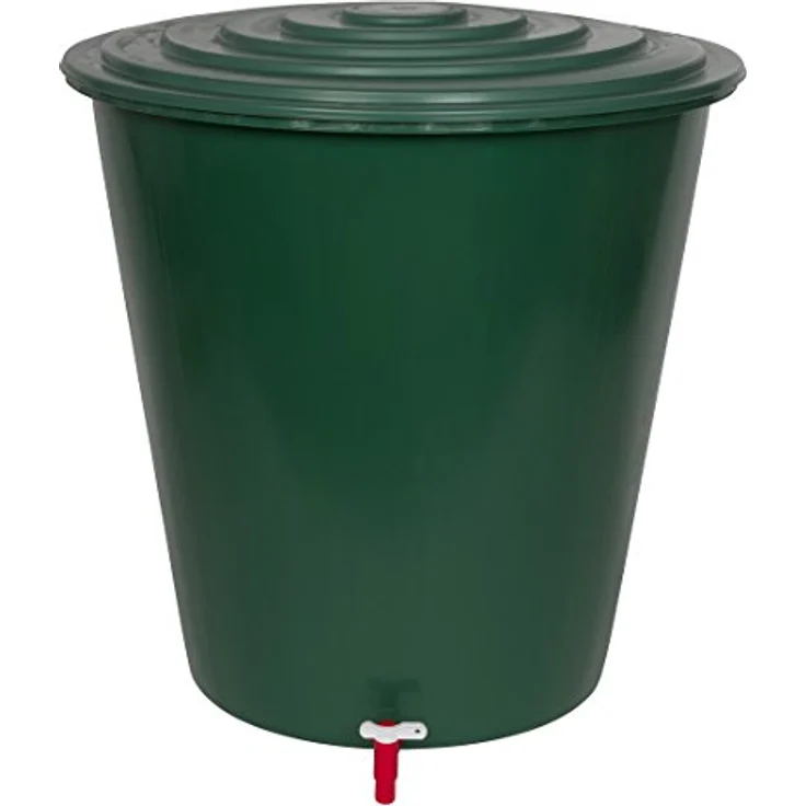 Kreher XL Wassertank 210 Liter aus Kunststoff in Grün, inkl. Wasserhahn und Sicherheitsverschluss – Bild 1