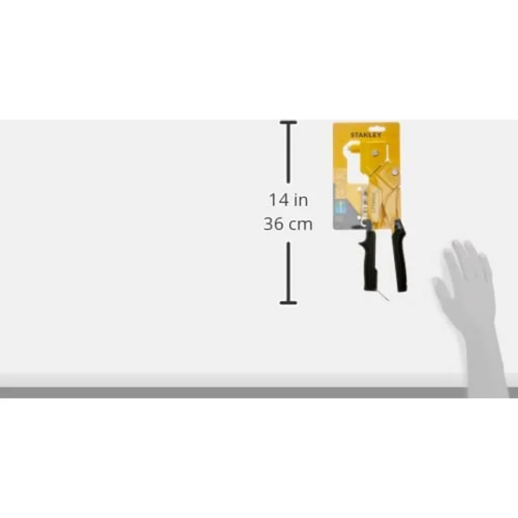 Stanley Blindnietzange (mit rechtwinkligem Kopf, automatischer Ausstoß, Ø2-3-4-5 mm Stahl-und Aluminiumnieten) 6-MR77 – Bild 5