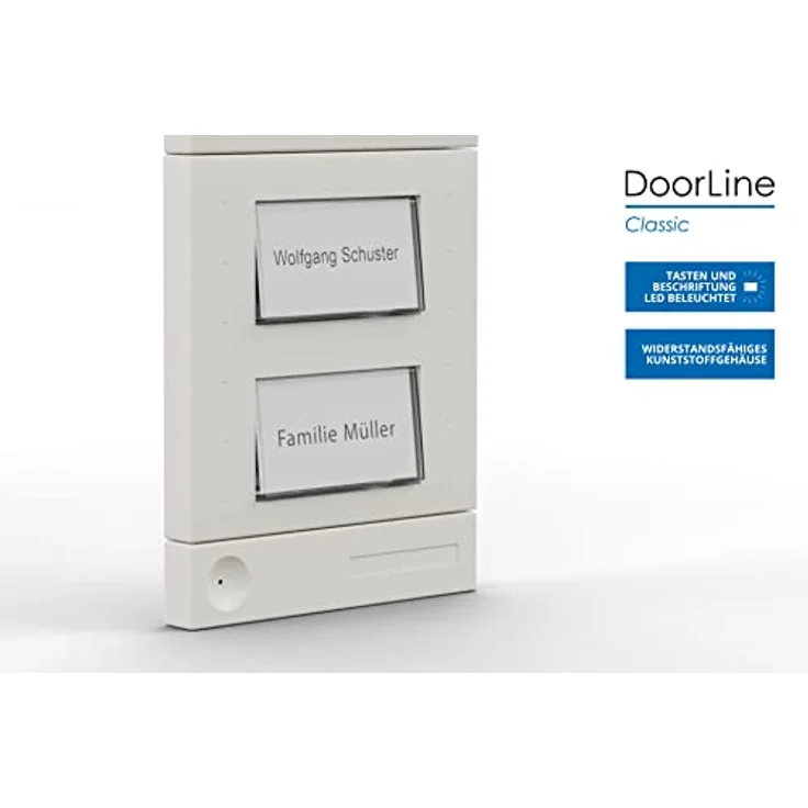 DoorLine Classic Silber Türsprechanlage, Klingel, Türöffner anschließbar, Haustelefon und Handy als Gegensprechanlage, Anschluss a-b 2-Draht – Bild 7