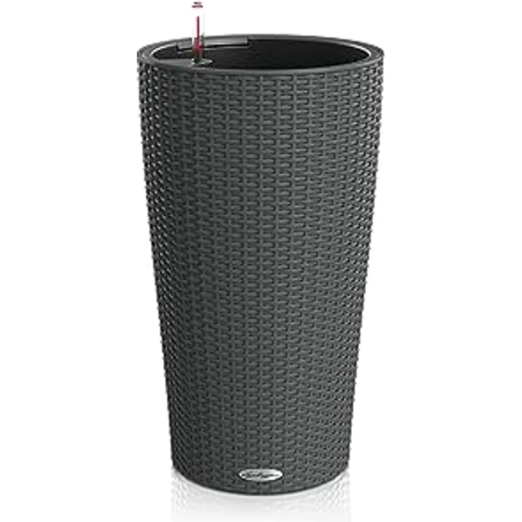 Lechuza® Cilindro COTTAGE 32, Pflanzkübel Komplettset mit Erdbewässerungssystem, granit, 32 cm Durchmesser, 56 cm Höhe – Bild 1