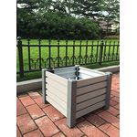 NATIV Hochbeet mit integriertem Bewässerungssystem | Kräuterbeet mit Pflanzkasten 60 x 60 cm | Gemüsebeet aus Aluminium | Pflanzbeet Bergamo