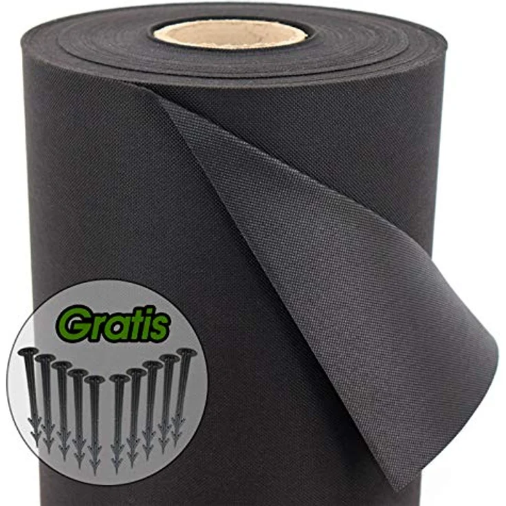 Aquagart Garten Unkrautvlies 150g inkl. 10 Erdanker I umweltfreundliche Unkrautmatte aus Polypropylen, Gartenvlies wasserdurchlässig I Mulchvlies Wurzelvlies gegen Unkraut I (Vlies 50m x 2m) – Bild 2