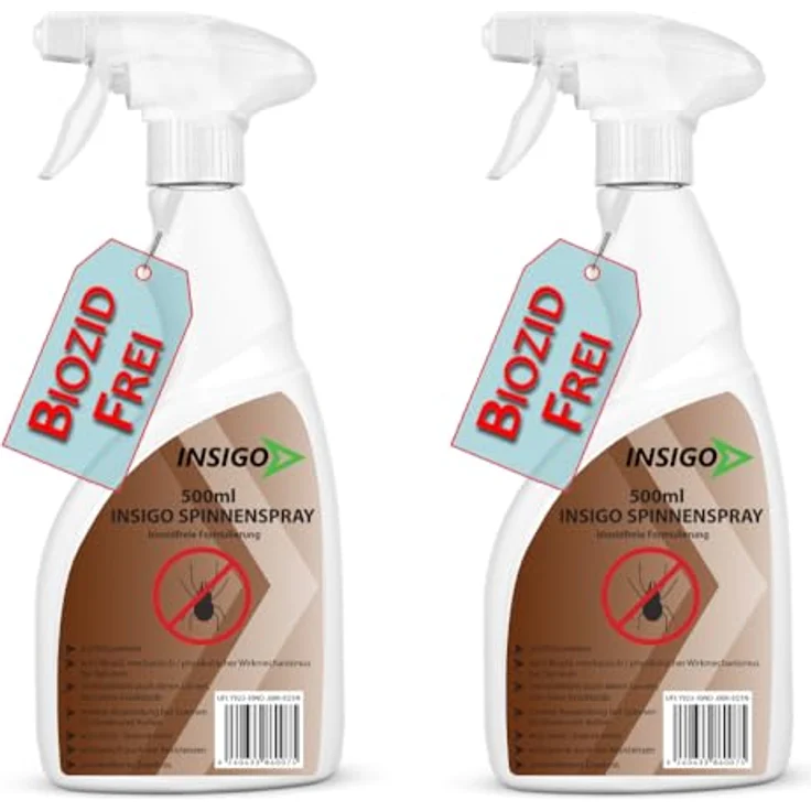 INSIGO Insektenspray Spinnen-Spray, 1 l, biozidfreie Wasserbasis, geruchsarm, brennt/ätzt nicht – Bild 1