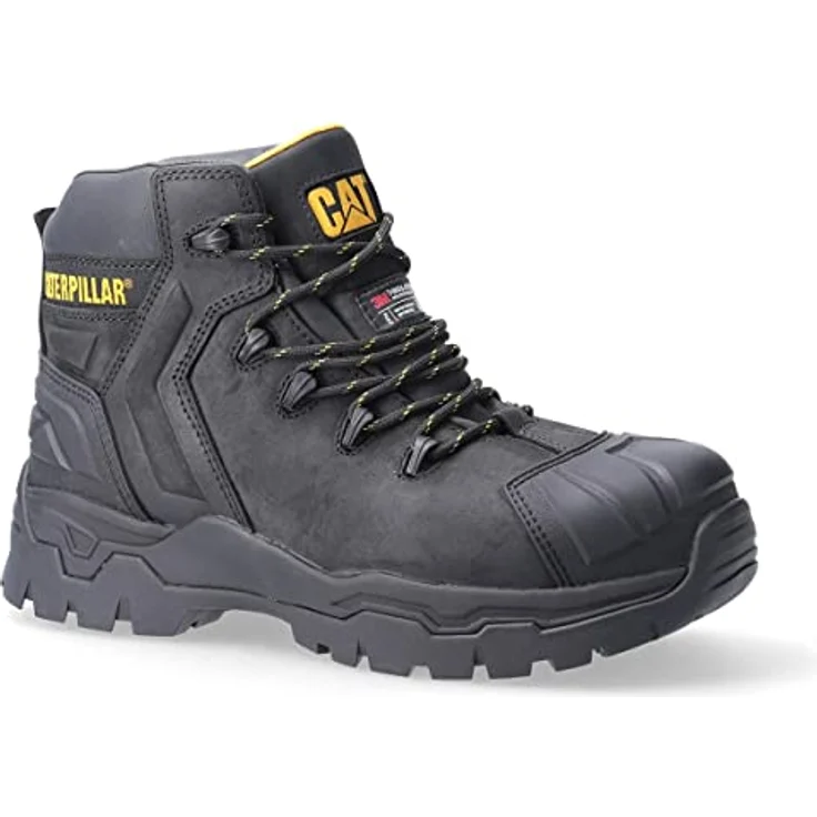 Caterpillar Everett S3, Sicherheitsschuhe mit Verbundwerkstoffkappe und rutschfester Sohle, schwarz – Bild 5