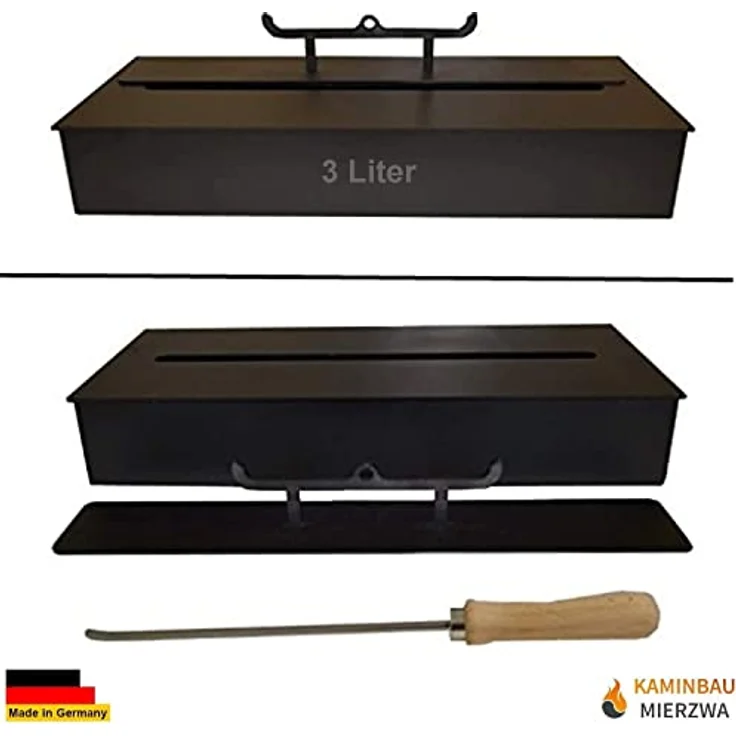 Kaminbau Mierzwa Ethanol & Gelkamin XXL Berlin Deluxe Royal Gratis zum Kamin 3 Liter massiver Ethanolbrenner (leer) und weiße Dekosteine - Sicherheitsglas, Made in Germany – Bild 3