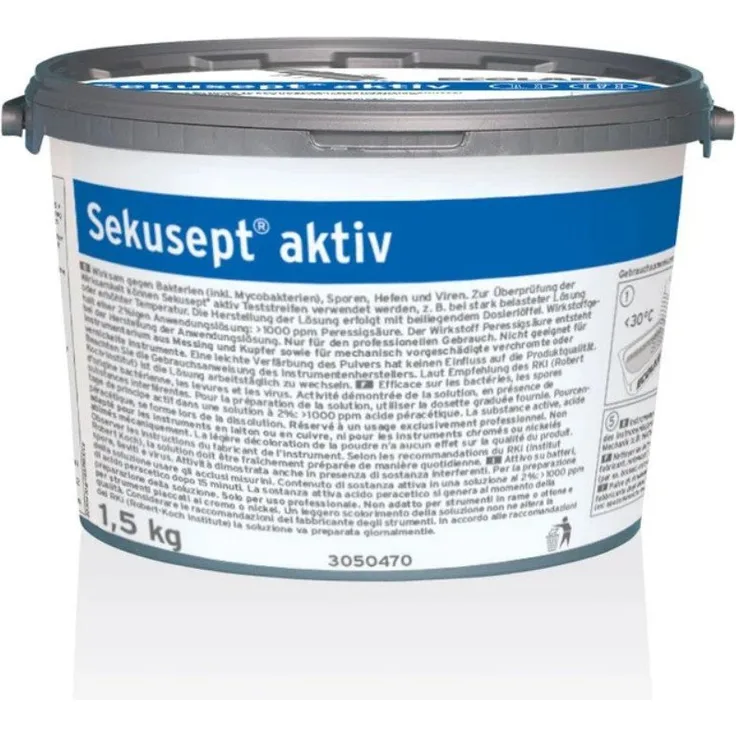 DocMed Sekusept Aktiv, Pulverkonzentrat für Desinfektion und Reinigung medizinischer Instrumente, 1,5 kg