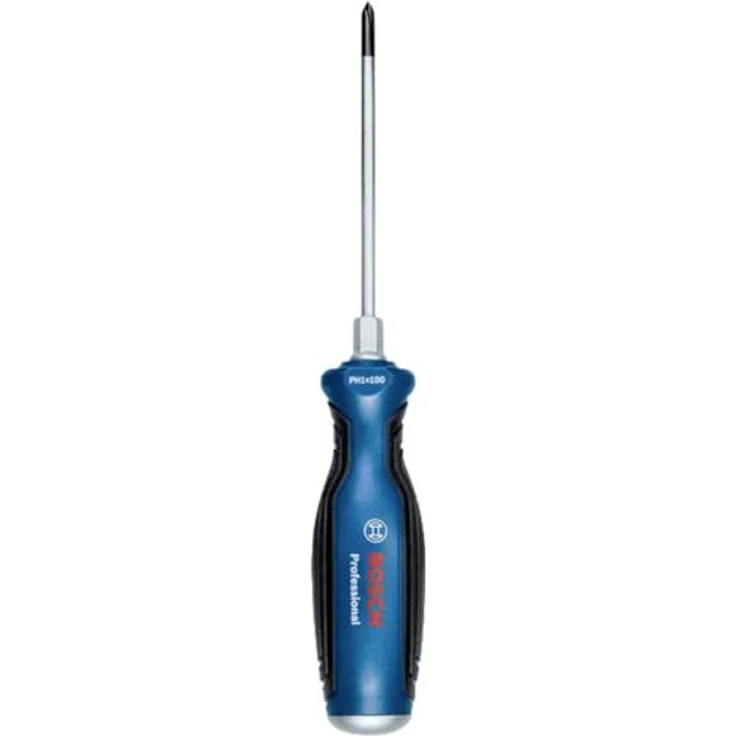 Bosch Professional PH1 x 100 mm Schraubendreher (Phillips, durchgehende Stahlklinge, Stahlkappe und Sechskantansatz) – Bild 2