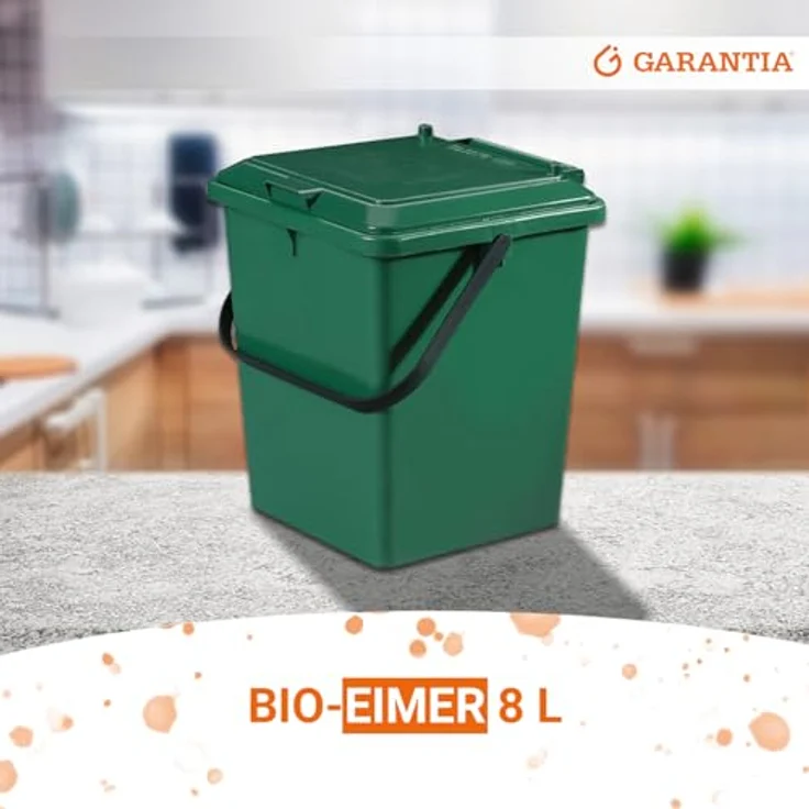 GARANTIA Komposter BIO-Eimer 8 Liter grün - Ideal zur Mülltrennung und leicht zu reinigen – Bild 2