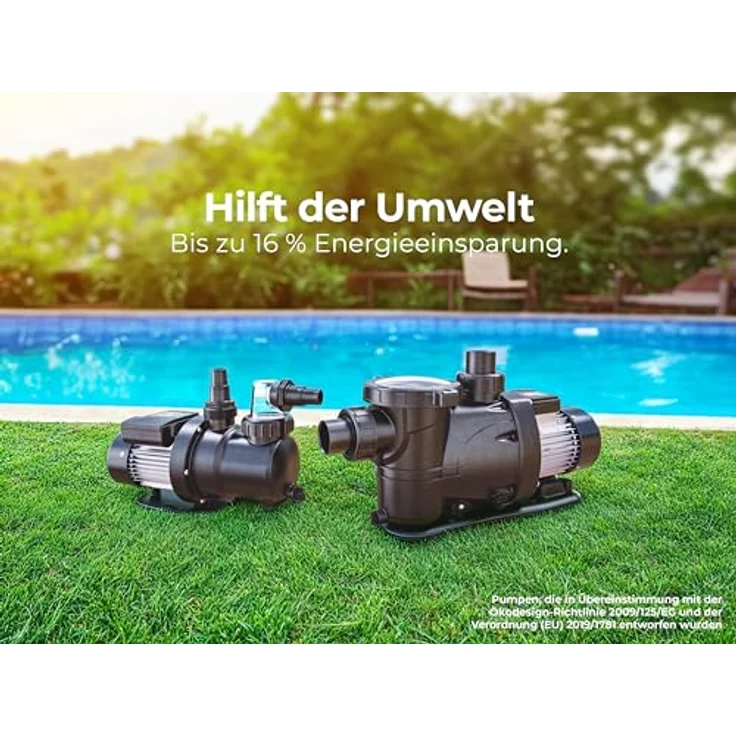 Gre Filterpumpe 2024, Metall, 17.5x26.5x40.75 cm, Schwarz, für Pools und Wasserspaß – Bild 2