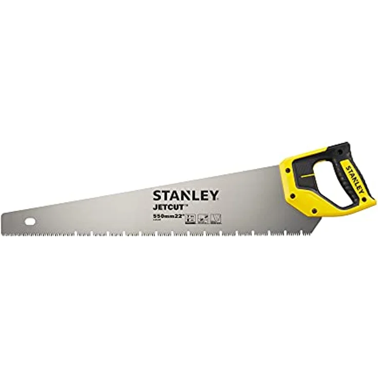 Stanley Jet Cut Gipskartonsäge (550 mm Länge, 7 Zähne-Inch, Bi-Material Griff, 45°-90° Anschlag, Hardpoint) 2-20-037 – Bild 3